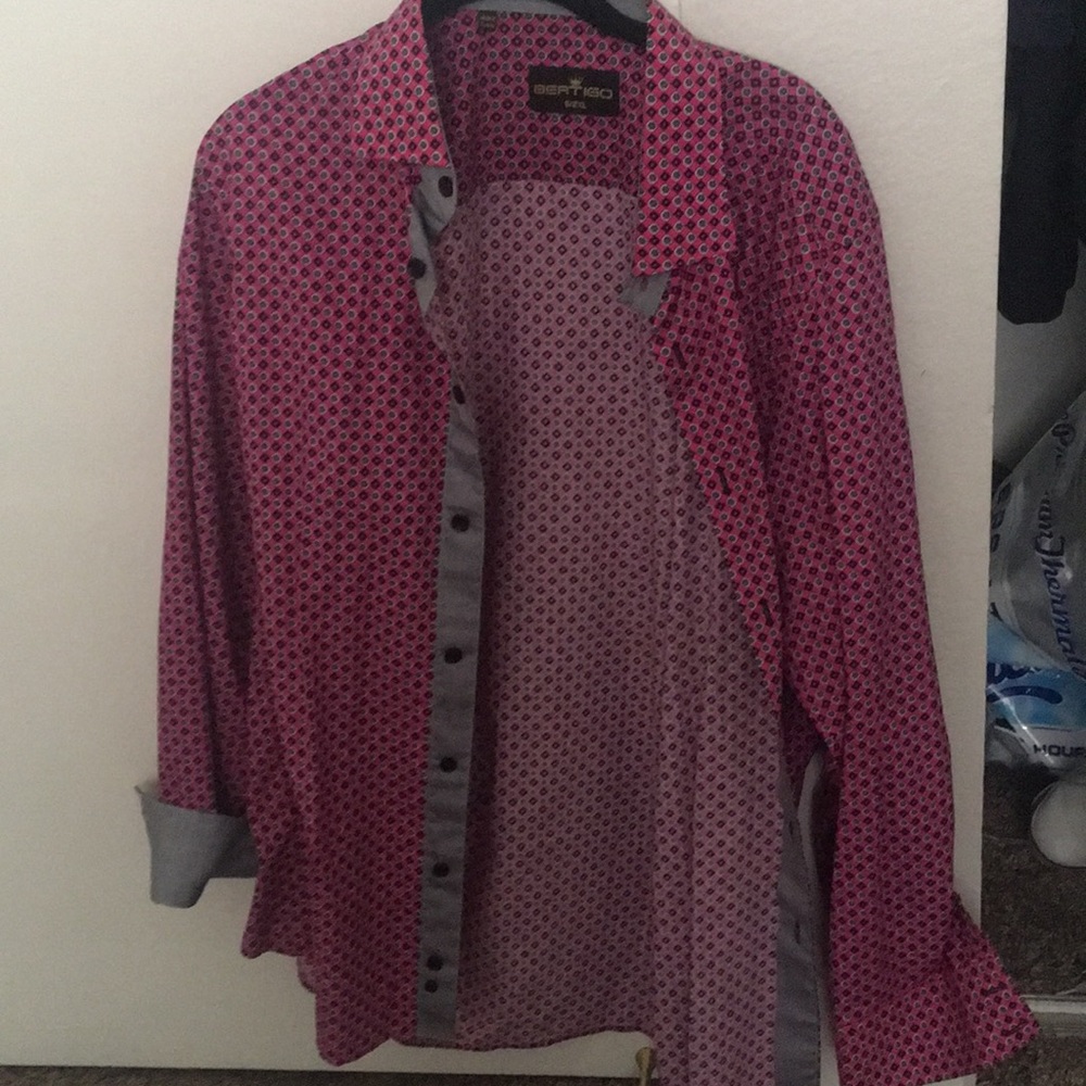 Men’s Bertigo Pink Button Down Shirt